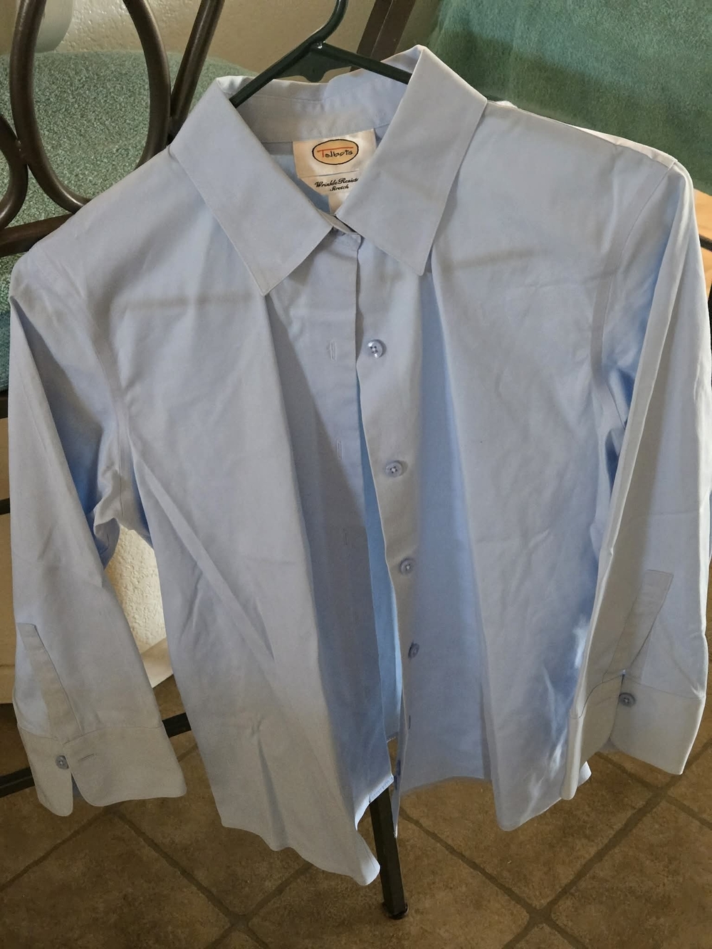 Talbots Light Blue Womens Dress Shirt